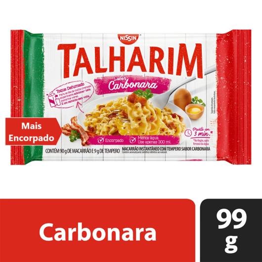 Macarrão Instantâneo Talharim Carbonara Nissin Pacote 99g - Imagem em destaque