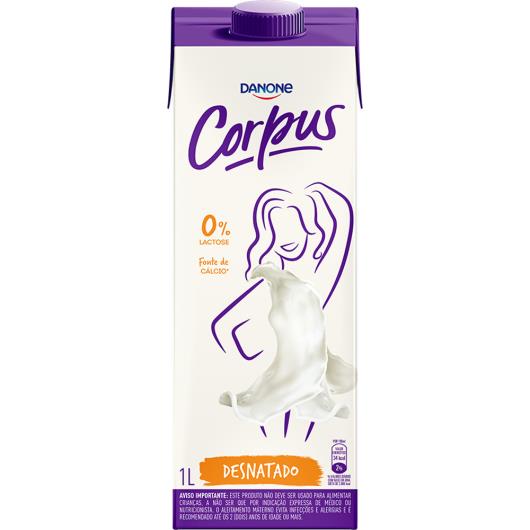 Leite desnatado Zero Lactose Corpus UHT 1L - Imagem em destaque