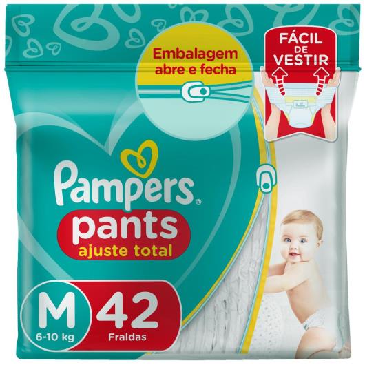 Fralda descartável Pampers Pants Ajuste Total M com 42 unidades - Imagem em destaque