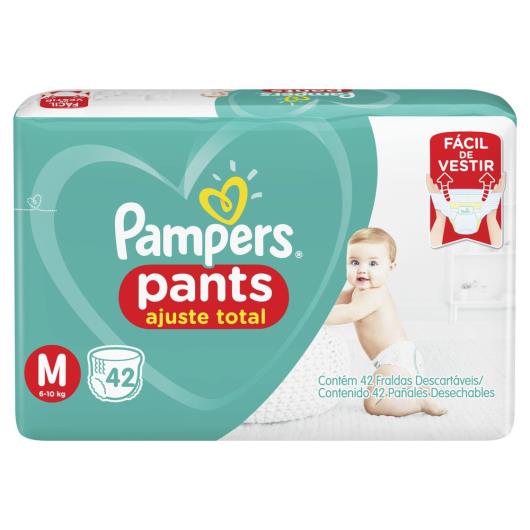 Fralda descartável Pampers Pants Ajuste Total M com 42 unidades - Imagem em destaque