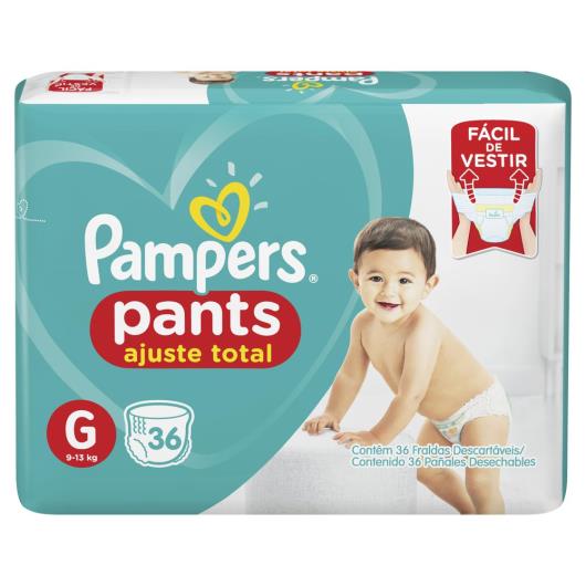Fralda descartável Pampers Pants Ajuste Total G com 36 unidades - Imagem em destaque