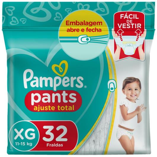 Fralda descartável Pampers Pants Ajuste Total XG com 32 unidades - Imagem em destaque