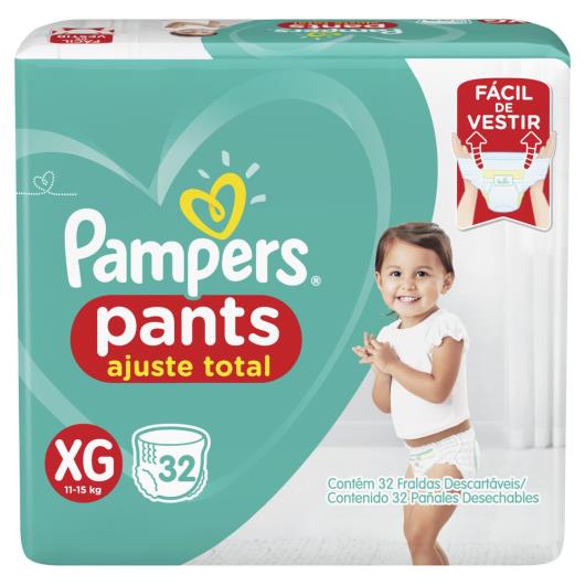 Fralda descartável Pampers Pants Ajuste Total XG com 32 unidades - Imagem em destaque