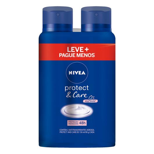 Pack Antitranspirante Aerossol Protect & Care Nivea 2 Unidades 150ml Cada - Imagem em destaque