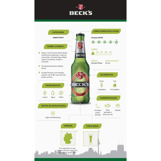 Cerveja Becks Puro Malte 330ml Long Neck - Imagem em destaque