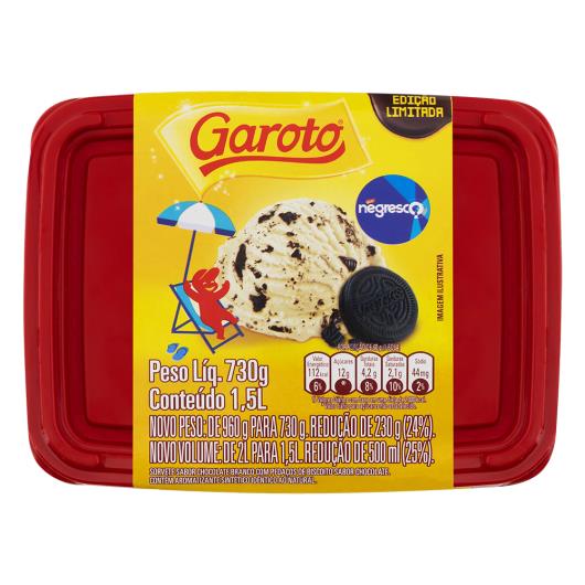 Sorvete Negresco Garoto Pote 1,5L - Imagem em destaque