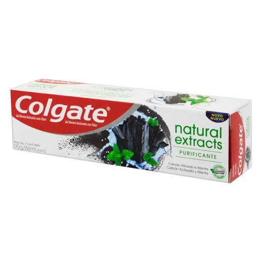 Gel Dental Carvão Ativado Menta Colgate Natural Extracts Purificante Caixa 90g - Imagem em destaque