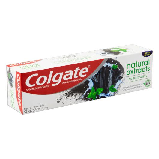 Gel Dental Carvão Ativado Menta Colgate Natural Extracts Purificante Caixa 90g - Imagem em destaque