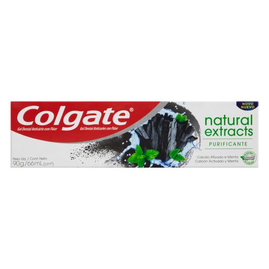 Gel Dental Carvão Ativado Menta Colgate Natural Extracts Purificante Caixa 90g - Imagem em destaque