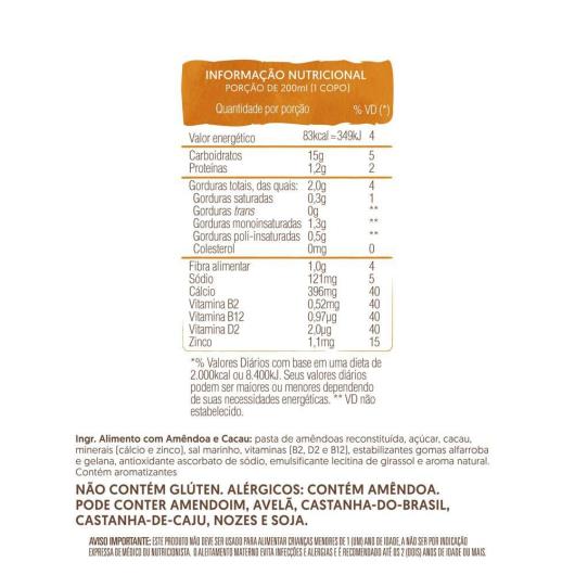 Bebida Vegetal Silk Amêndoa e Cacau 1L - Imagem em destaque