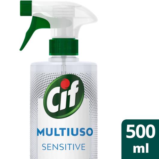 Limpador Multiuso Sensitive sem Cloro Cif Frasco 500ml Borrifador - Imagem em destaque