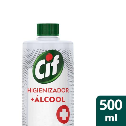 Higienizador + Álcool Cif Original Mata 99% de Germes e Bactérias 500ml - Imagem em destaque