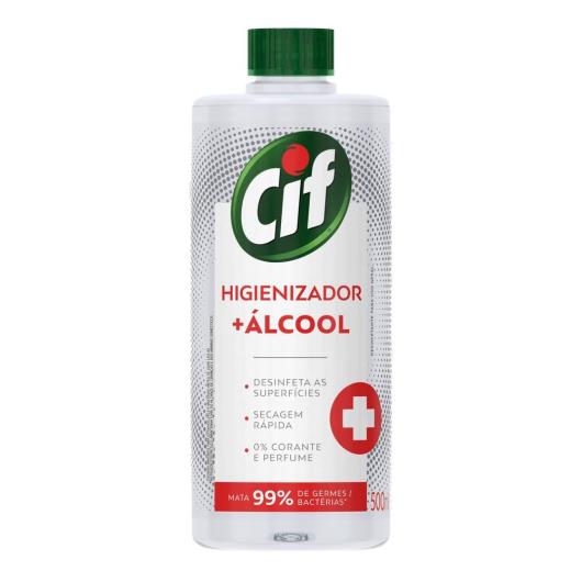Higienizador + Álcool Cif Original Mata 99% de Germes e Bactérias 500ml - Imagem em destaque