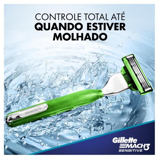 Aparelho de Barbear Gillette Mach3 Acqua-Grip Sensitive - Imagem em destaque