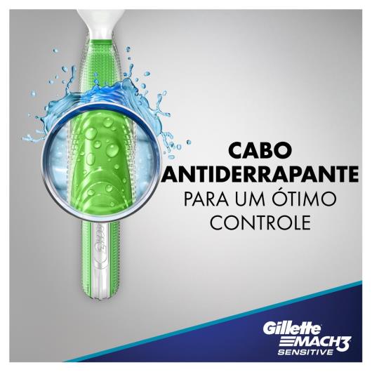 Aparelho de Barbear Gillette Mach3 Acqua-Grip Sensitive - Imagem em destaque