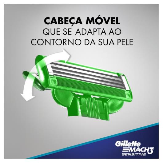 Aparelho de Barbear Gillette Mach3 Acqua-Grip Sensitive - Imagem em destaque