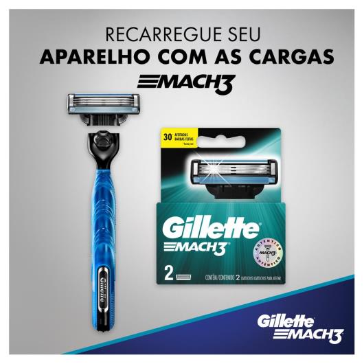 Kit 1 Aparelho Recarregável + 3 Cargas para Barbear Gillette Mach3 Grátis 1 Gel de Barbear Extra Comfort 71g - Imagem em destaque