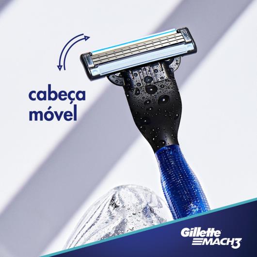 Kit 1 Aparelho Recarregável + 3 Cargas para Barbear Gillette Mach3 Grátis 1 Gel de Barbear Extra Comfort 71g - Imagem em destaque