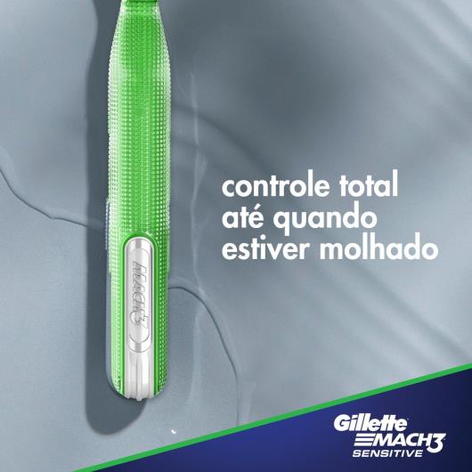 Kit 1 Aparelho Recarregável + 3 Cargas para Barbear Gillette Mach3 Sensitive Grátis 1 Gel de Barbear Extra Comfort 71g - Imagem em destaque