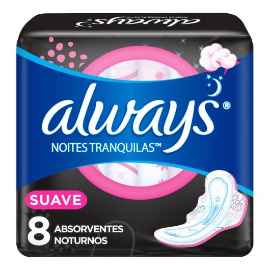 Absorvente Always Noites Tranquilas Suave com abas 8 Unidades - Imagem em destaque