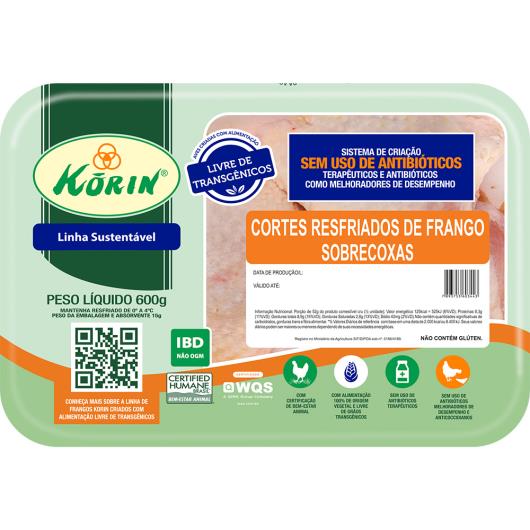 Sobrecoxa de Frango resfriado Korin 600g - Imagem em destaque