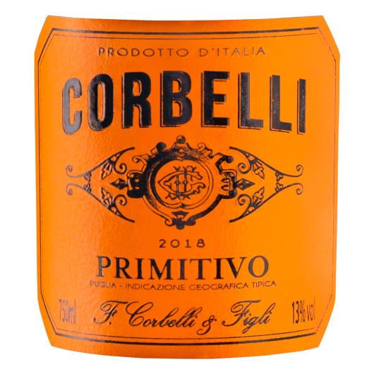 Vinho italiano tinto Primitivo Corbelli 750ml - Imagem em destaque