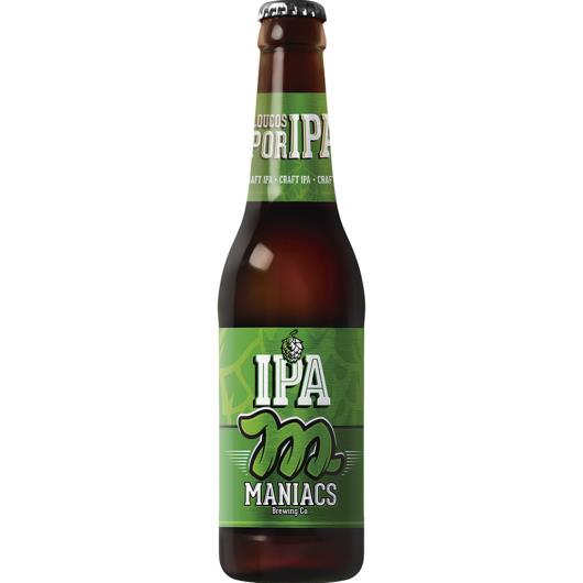 Cerveja clara ipa Maniacs Longneck 355ml - Imagem em destaque