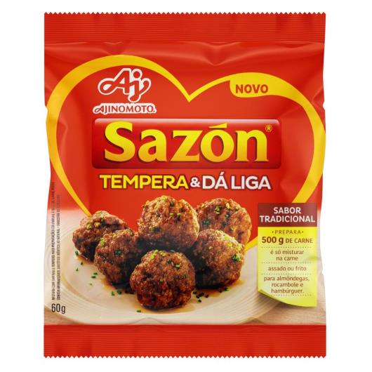 Farinha Tradicional Sazón Tempera & Dá Liga Pacote 60g - Imagem em destaque