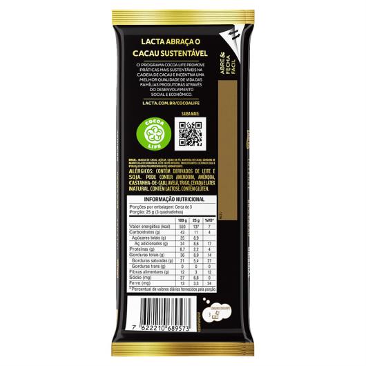 Chocolate 60% Cacau Original Lacta Intense Pacote 85g - Imagem em destaque