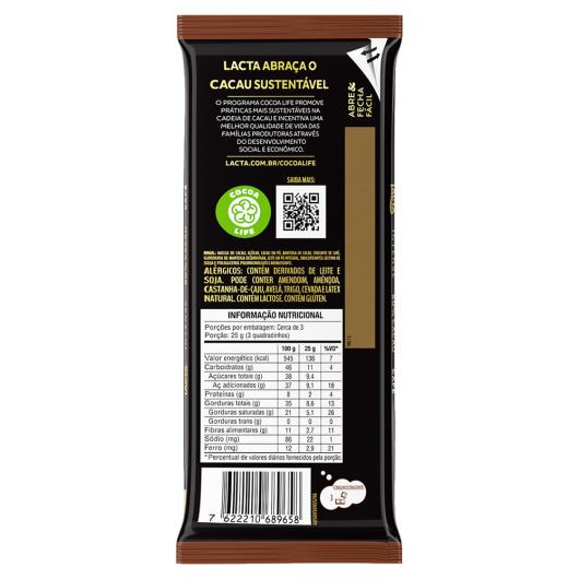 Chocolate 60% Cacau Café Lacta Intense Pacote 85g - Imagem em destaque