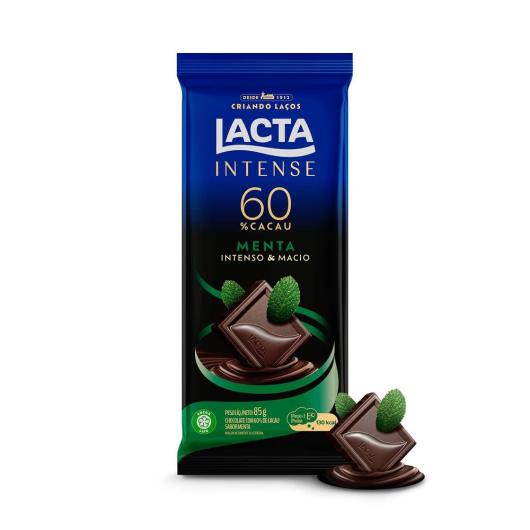 Chocolate 60% cacau menta Intenso Lacta 85g - Imagem em destaque