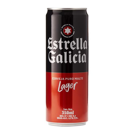 Cerveja Lager Puro Malte Estrella Galicia Lata 350ml - Imagem em destaque