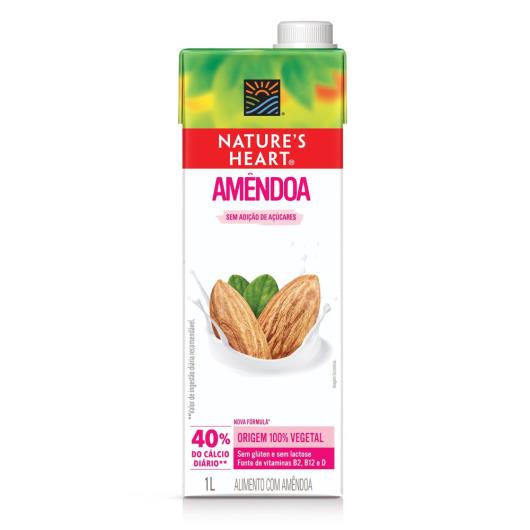 Bebida Vegetal NATURES HEART Amêndoa 1L - Imagem em destaque