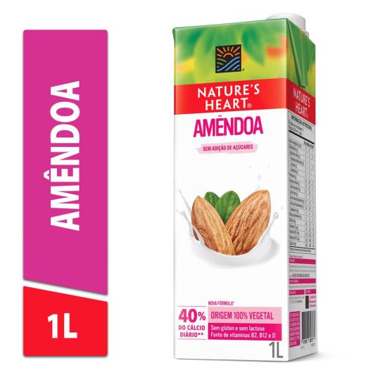 Bebida Vegetal NATURES HEART Amêndoa 1L - Imagem em destaque