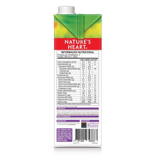 Bebida Vegetal NATURES HEART Aveia 1L - Imagem em destaque