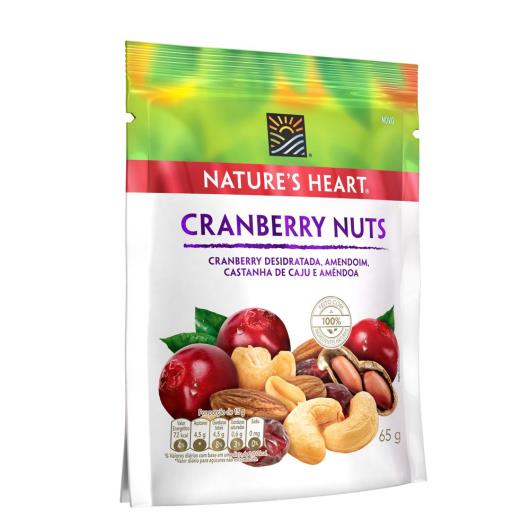 Snack NATURE'S HEART Cranberry Nuts 65g - Imagem em destaque