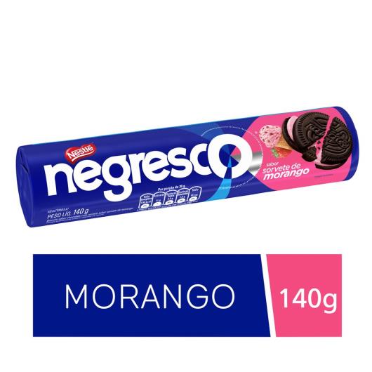 Biscoito recheado sorvete morango Negresco 140g - Imagem em destaque