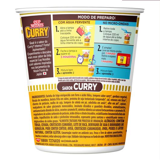 Macarrão Instantâneo Curry Cup Noodles Copo 70g - Imagem em destaque