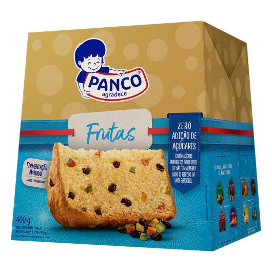 Panettone com Frutas Cristalizadas e Uvas-Passas sem Adição de Açúcar Panco Caixa 400g - Imagem em destaque