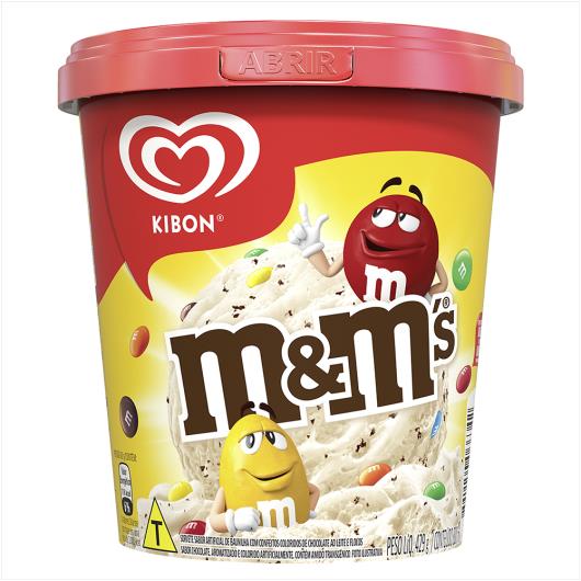 Sorvete Baunilha com Confeitos M&M's Kibon Pote 800ml - Imagem em destaque