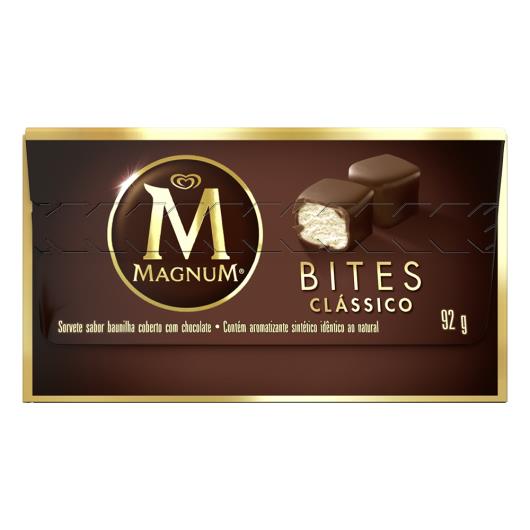 Sorvete Clássico Cobertura Chocolate Magnum Bites Caixa 92g - Imagem em destaque