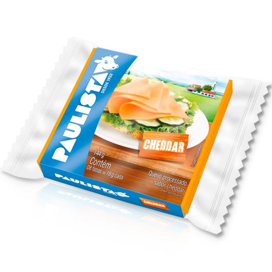 Queijo processado cheddar Paulista 144g - Imagem em destaque
