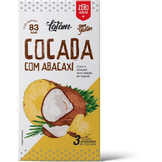 Cocada zero açúcar whey protein com abacaxi Latam 66g - Imagem em destaque
