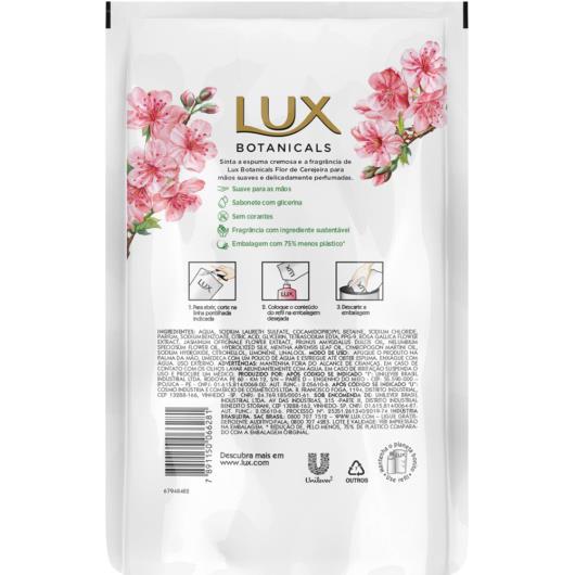 Sabonete líquido para mãos refil flor de cerejeira Lux 440ml - Imagem em destaque