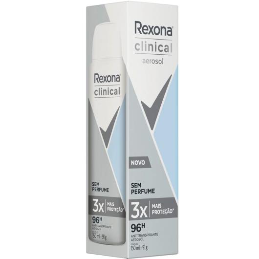 Antitranspirante Aerosol Rexona Clinical S/Perfume 150ml - Imagem em destaque