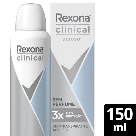 Antitranspirante Aerosol Rexona Clinical Sem perfume 150ml - Imagem em destaque