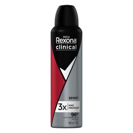 Antitranspirante Aerosol Rexona Men Clinical Sport 150ml - Imagem em destaque