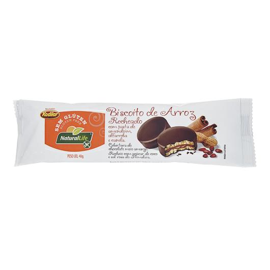 Biscoito de Arroz Sem Glúten Recheado com Pasta de Amendoim, Alfarroba e canela Ntaural Life 40g - Imagem em destaque