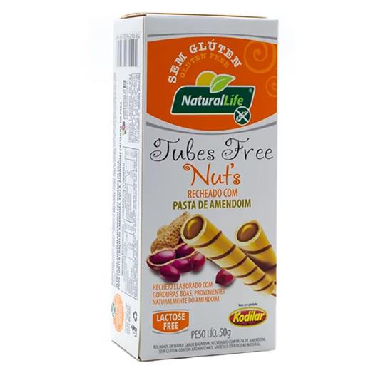 Wafer nuts sem glúten creme de amendoim Natural Life 50g - Imagem em destaque
