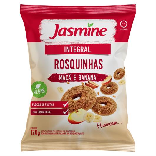 Biscoito Rosquinha Vegano Integral Maçã e Banana Jasmine Pacote 120g - Imagem em destaque